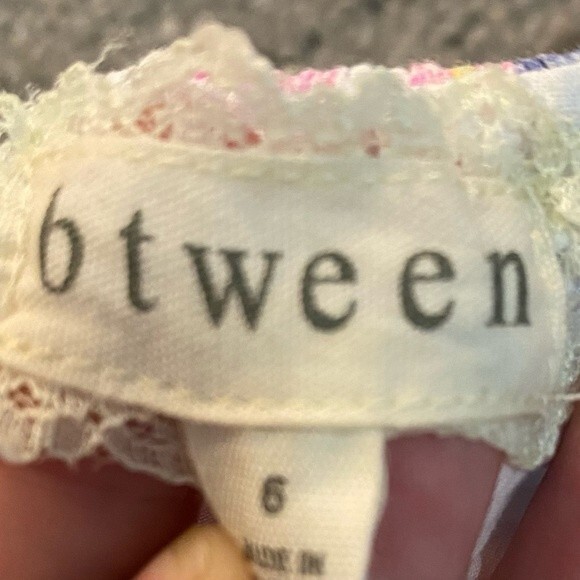 Btween Girls Striped Spaghetti Strap Dress Size 6 - Picture 2 of 3